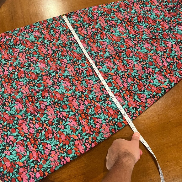 J.Crew Collection Drapey Puff Sleeve Dress Ratti Red Blooms Size 4 Maxi Sheath - Picture 14 of 16